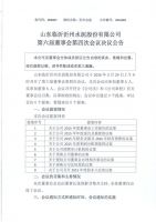 山东临沂沂州水泥股份有限公司第六届董事会第四次会议决议公告