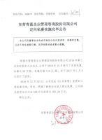 东营青蓝企业管理咨询股份有限公司定向私募实施完毕公告