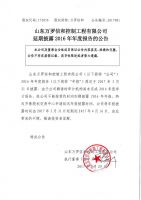 关于山东万罗信和控制工程有限公司延期披露2016年年度报告的公告