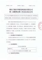 烟台只楚化学新材料股份有限公司第二届第三次董事会决议公告