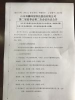 山东科麟环保科技股份有限公司第二届监事会第二次会议决议公告