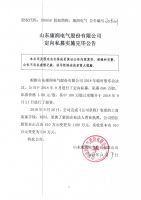 山东康润电气股份有限公司定向私募实施完毕公告