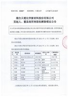 烟台只楚化学新材料股份有限公司发起人、董监高所持股权解除锁定公告
