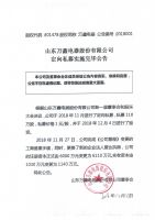 山东万鑫电器股份有限公司定向私募实施完毕公告