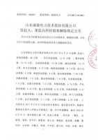 山东丽能电力技术股份有限公司发起人、董监高所持股权解除锁定公告