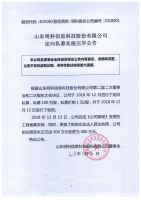 山东明科信息科技股份有限公司定向私募实施完毕公告