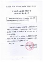 山东双杰仓储股份有限公司定向私募实施完毕公告