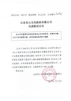 山东名山文化股份有限公司完成股改公告