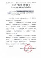 山东大宇集团股份有限公司关于公司股东股权质押的公告