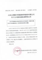 山东山铝颐丰铝基新材料股份有限公司关于公司股东股权质押的公告