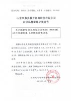 山东米多多教育咨询股份有限公司定向私募实施完毕公告