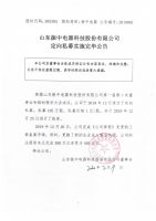 山东振中电器科技股份有限公司定向私募实施完毕公告