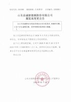 山东众诚新能源股份有限公司 董监高变更公告