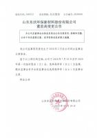 山东东沃环保新材料股份有限公司董监高变更公告