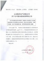 山东鲁昂电气有限公司关于公司股东股权质押的公告