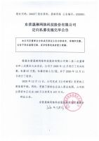 东营晟琳网络科技股份有限公司定向私募实施完毕公告