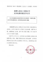 淄博九圣化工有限公司定向私募实施完毕公告