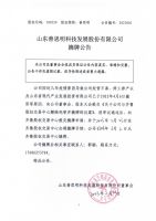 山东善思明科技发展股份有限公司摘牌公告