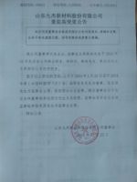 山东九杰新材料股份有限公司董监高变更公告